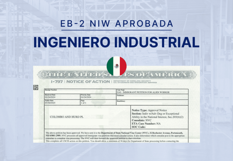 Ingeniera industrial mexicana en busca de la EB-2 NIW