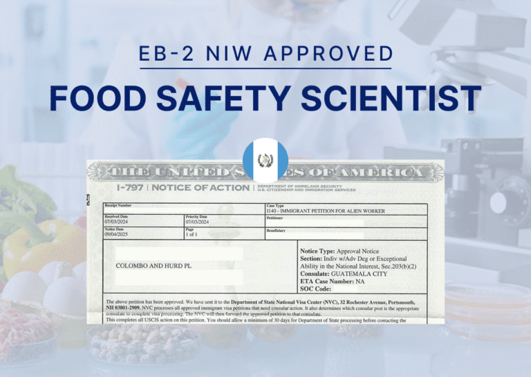 Guatemala to U.S. EB-2 NIW