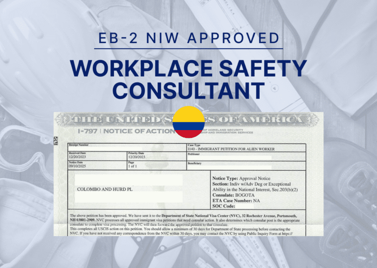 EB-2 NIW Approval for Workplace Safety Consultant