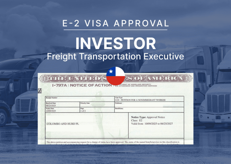 E-2 Visa Approval Notice