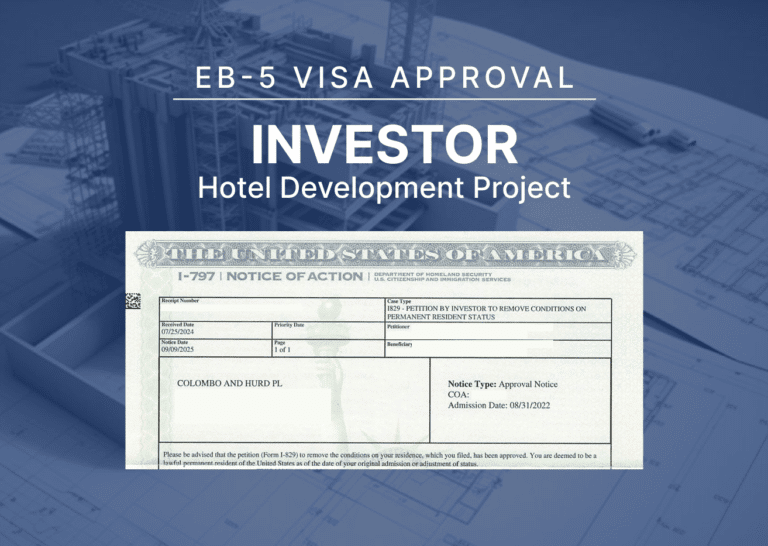 EB-5 approval for an investor