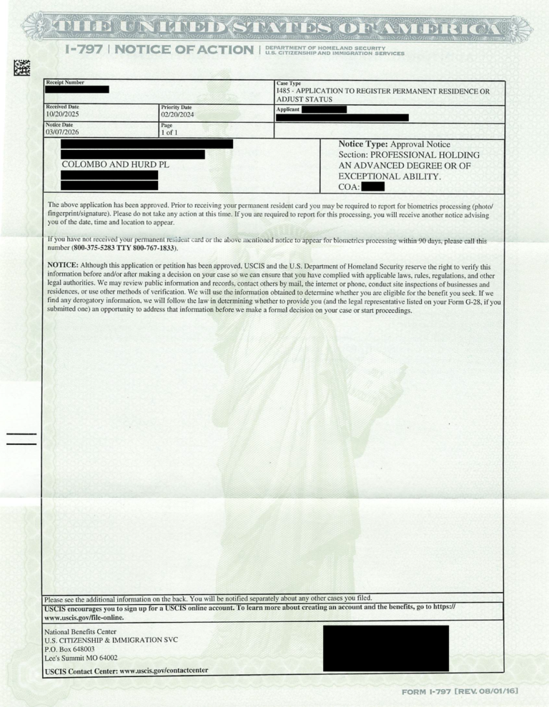 EB-2 NIW green card