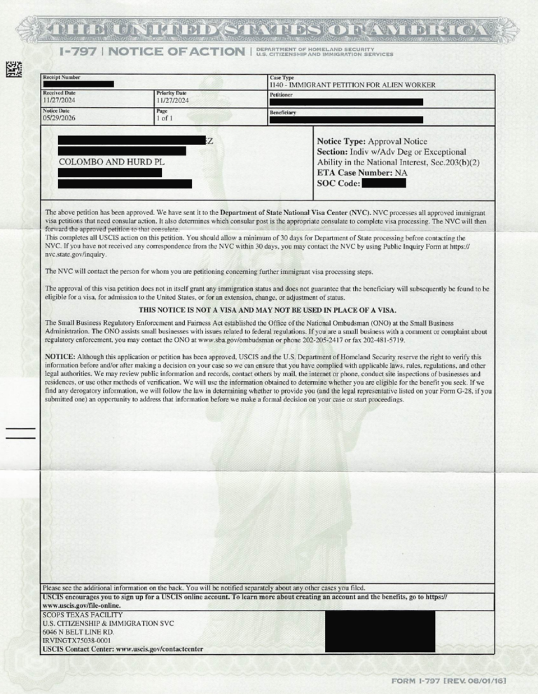EB-2 National Interest Waiver (NIW) petition for a nurse from the Philippines