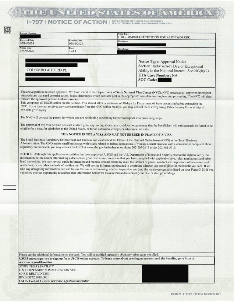 EB-2 NIW Approval for an Agricultural Engineer from Colombia